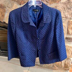Talbots Navy Cropped Blazer 14